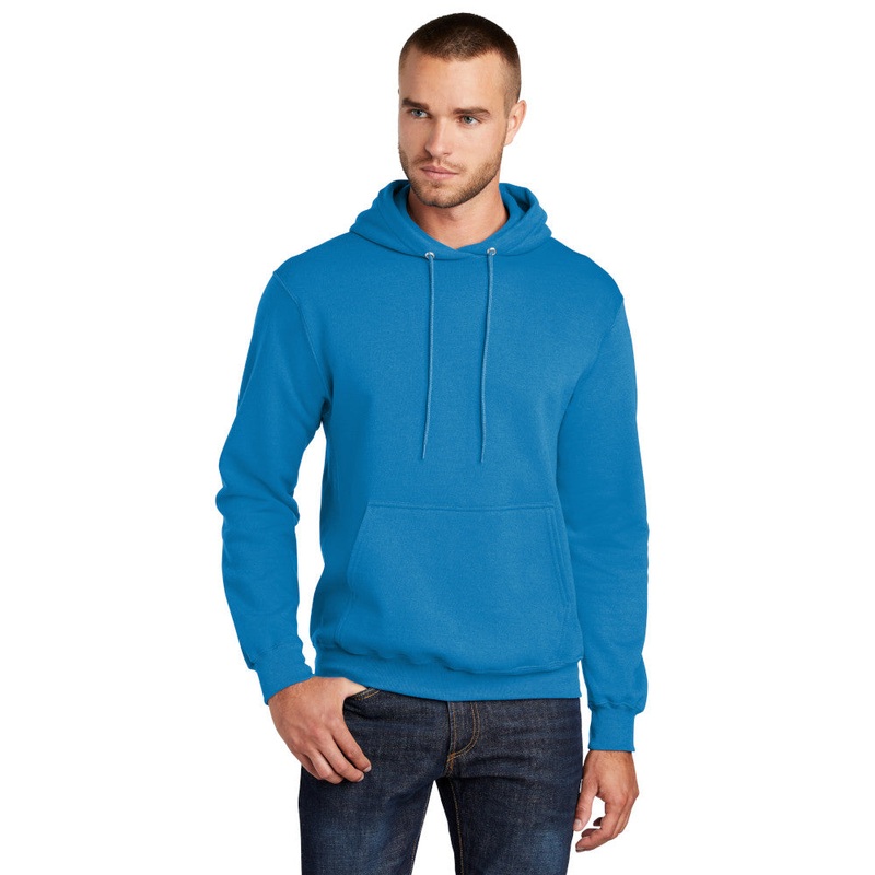Port & Company PC78H Core Fleece Pullover Hooded Sweatshirt – Sapphire Sapphire S