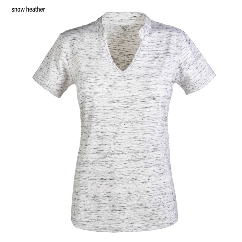 Reebok Ladies Elite Polo Shirt 7141 Snow Heather SM