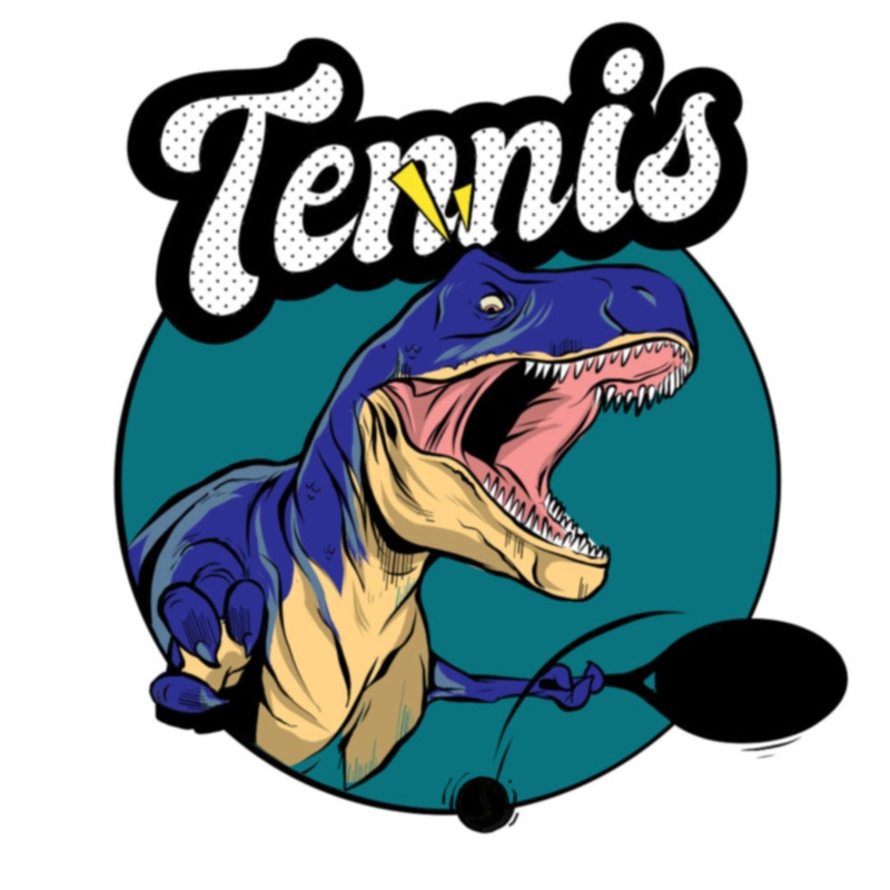 White Tennis T-Rex Dinosaur Default Title One Size