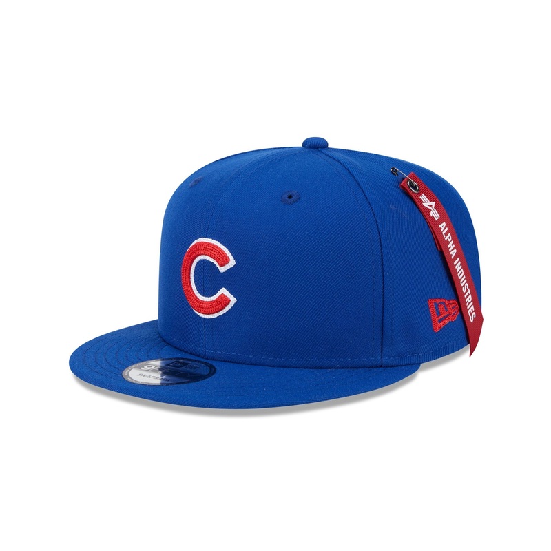 Alpha Industries x Chicago Cubs Blue 9FIFTY Snapback Hat One Size