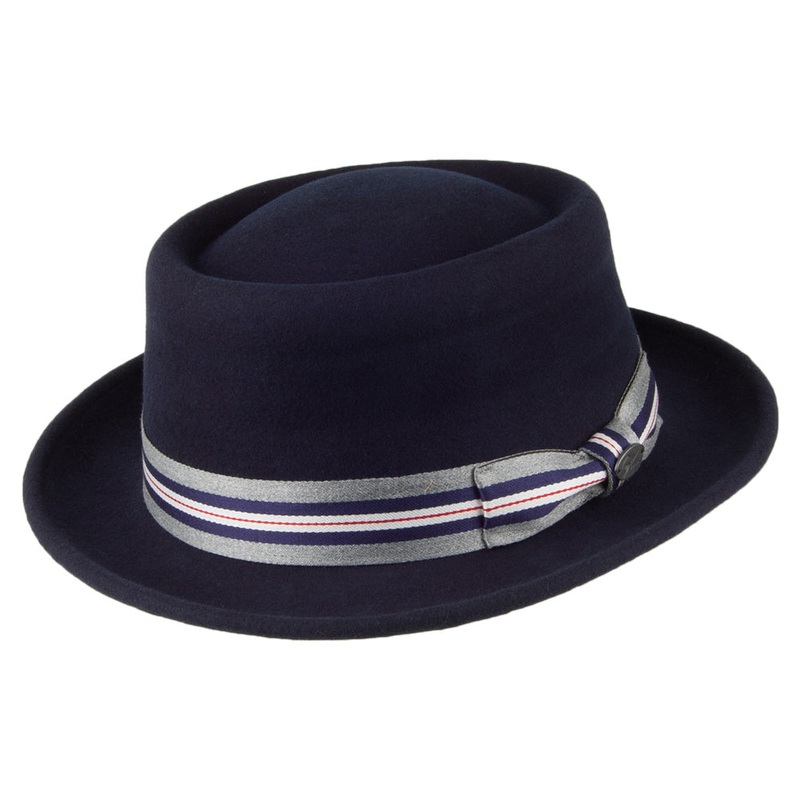 Bailey Hats Klaxon Pork Pie Hat – Navy Blue S