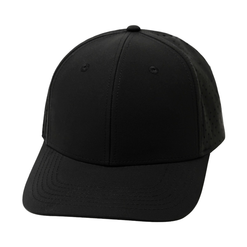 Blank – 6 Panel  – Black (Unisex) – Laser Mesh
