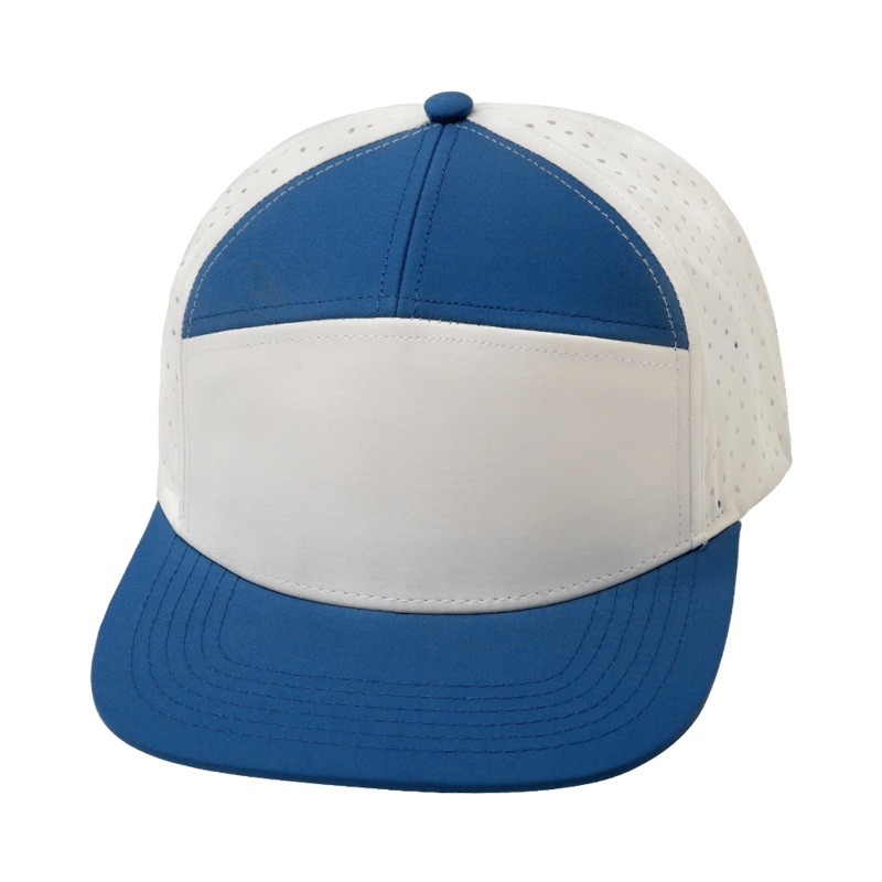 Blank – 7 Panel – Light Blue / White (Unisex) – Laser Mesh