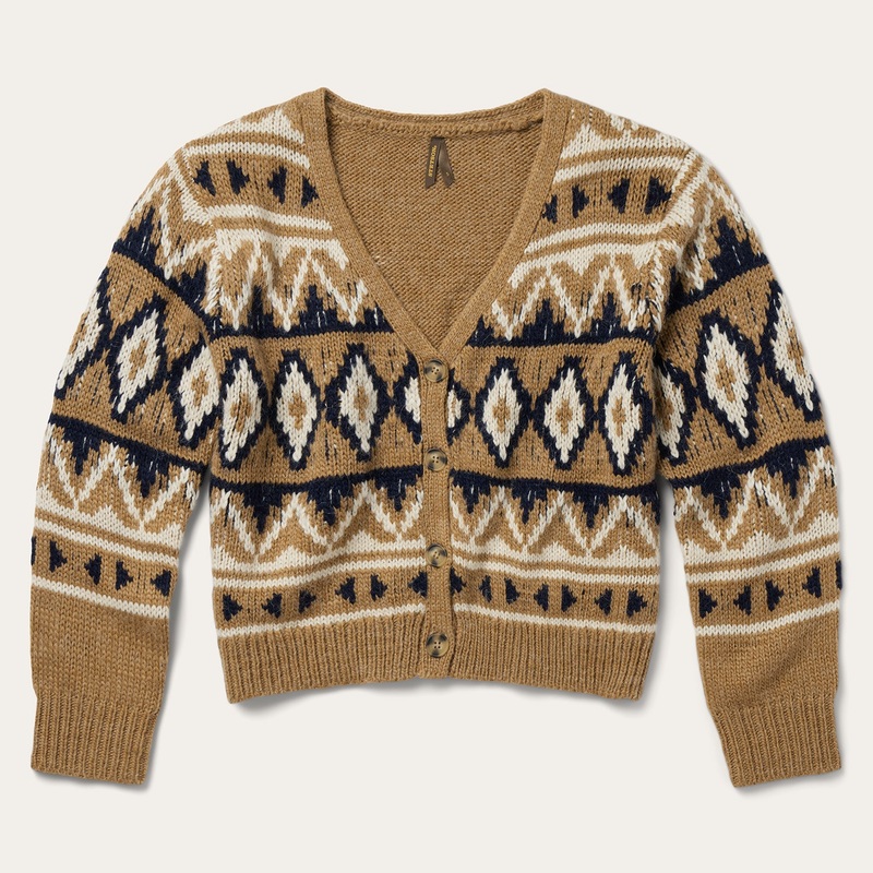 Gold Aztec Cardigan Yellow XS