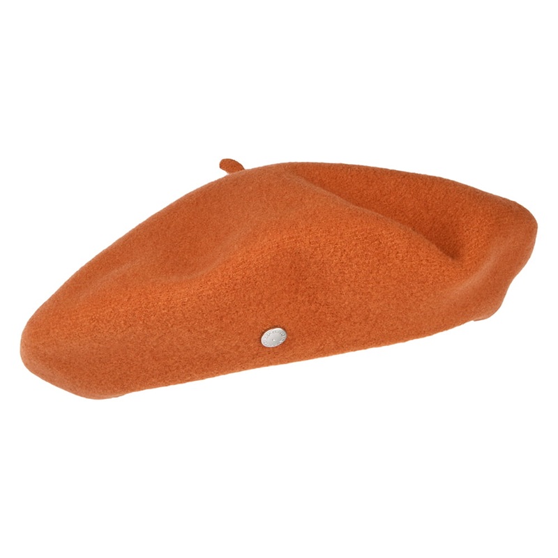 Hritage par Laulhre Hats Authentique Merino Wool Beret – Burnt Orange 1-Size
