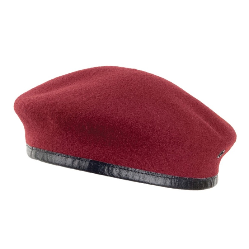 Hritage par Laulhre Hats Merino Wool French Military Beret – Red 55