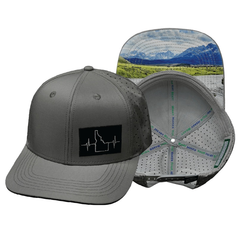 Idaho Hat – Baseball Hat Fit – Gray – Laser Mesh