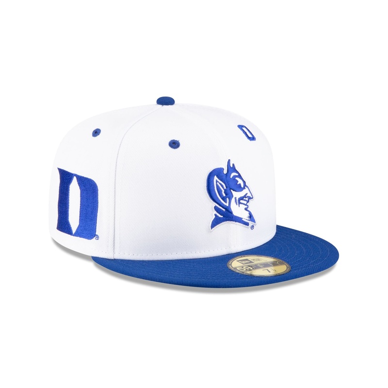 Jayson Tatum x Duke Blue Devils White 59FIFTY Fitted Hat 7