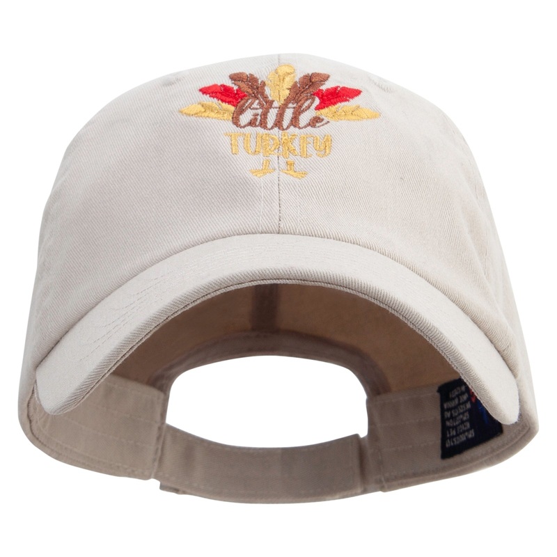 Little Turkey Embroidered Low Profile Washed Cap Stone One Size