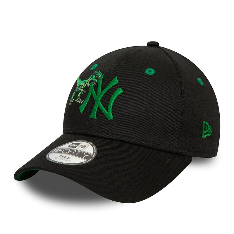 New Era Kids 9FORTY New York Yankees Baseball Cap – MLB Graphic – Black-Green CHILD ADJ.