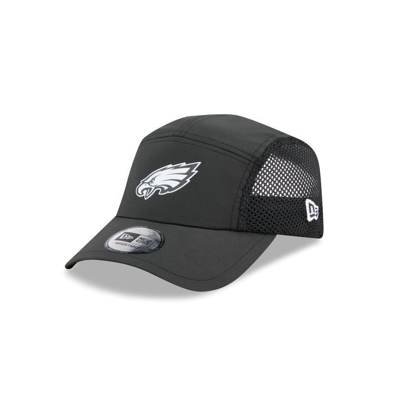 Philadelphia Eagles Black Poly Runner Adjustable Hat One Size
