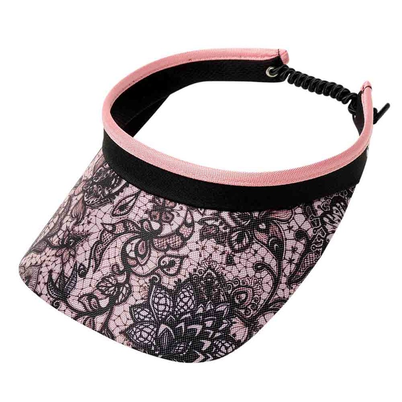 Rose Lace Golf Sun Visor with Coil Lace – GloveIt Pink