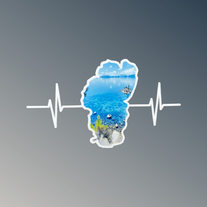 Tahoe Heartbeat – Decal – Glass