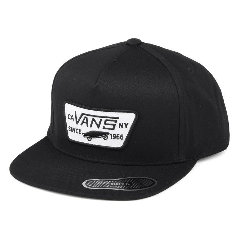 Vans Hats Kids Full Patch Snapback Cap – Black Kids – 1-Size
