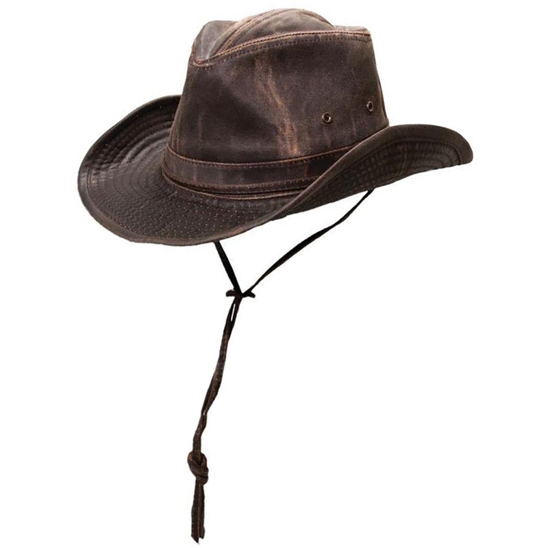 Weathered Cotton Outback Hat, Small to 3XL Size – DPC Headwear Brown Small (55 cm)