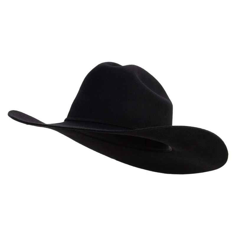 Women’s Double Ridge Crown Cowboy Hat Black One Size