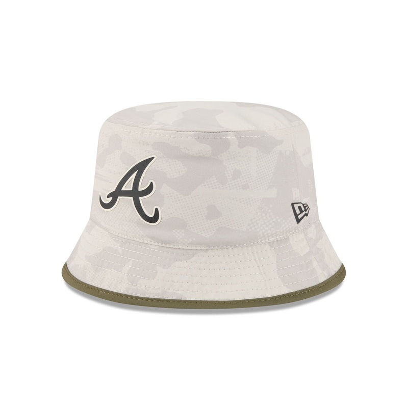 Atlanta Braves Armed Forces Day 2025 Reversible Bucket Hat One Size