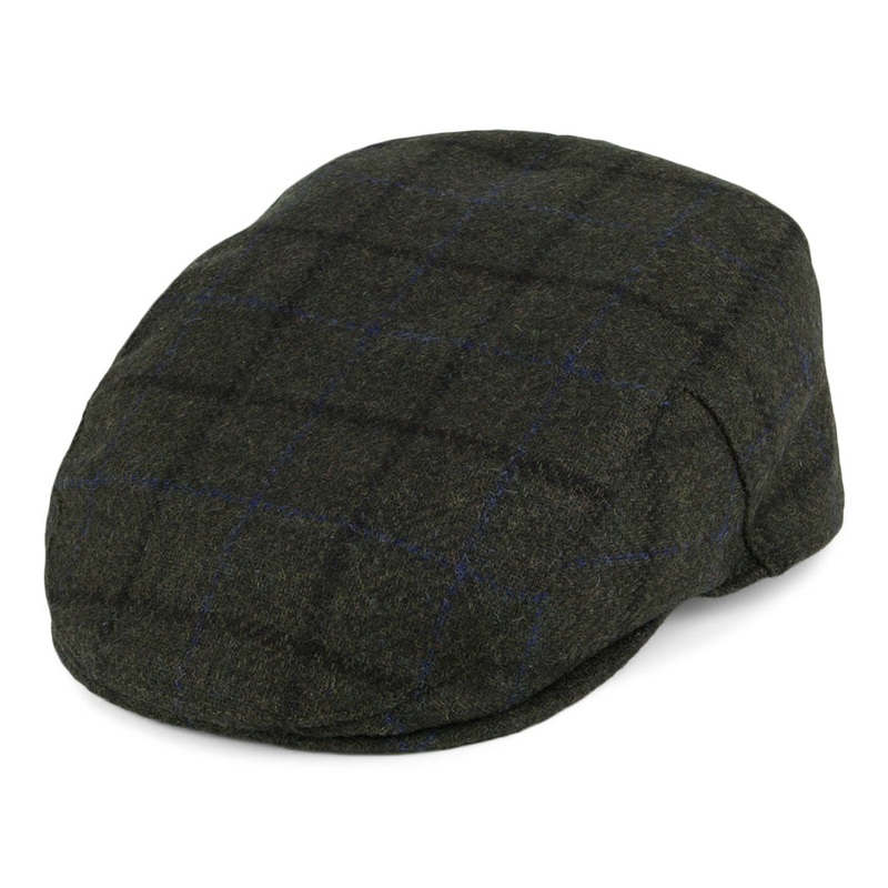 Barbour Hats Moons Tweed Flat Cap – Green 6 7/8