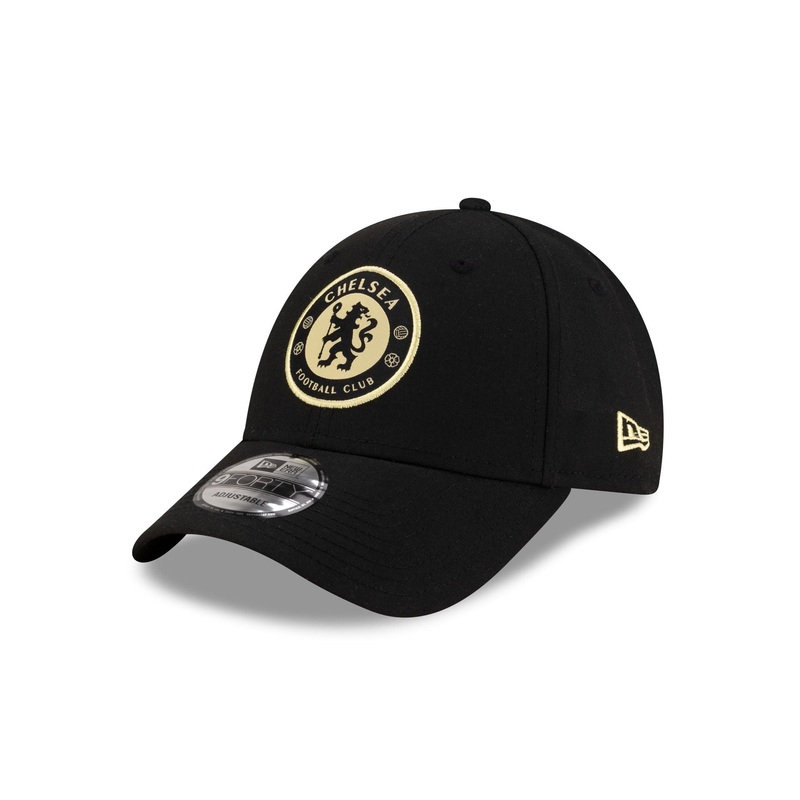 Chelsea FC Lion Crest Repreve Black 9FORTY Adjustable Hat One Size