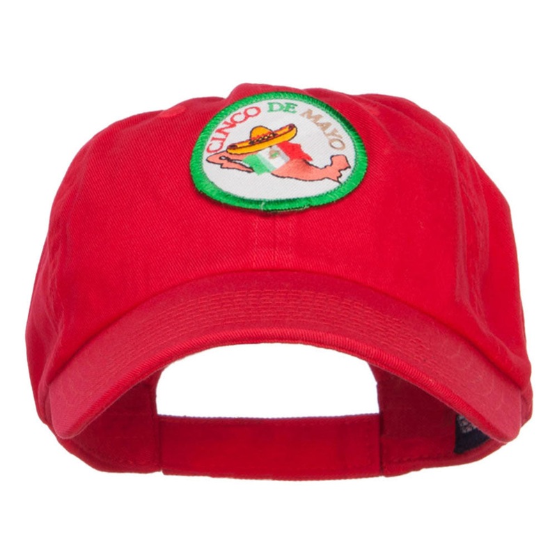 Cinco de Mayo Fun Patched Low Cap Red One Size