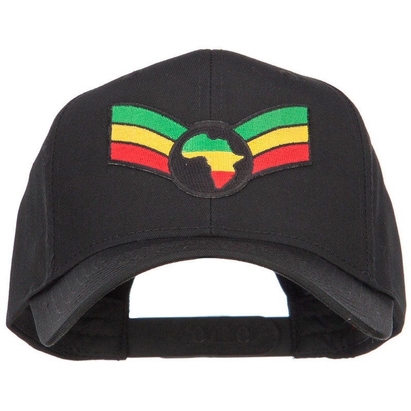 Crown Wing Africa Patched Cap Black One Size