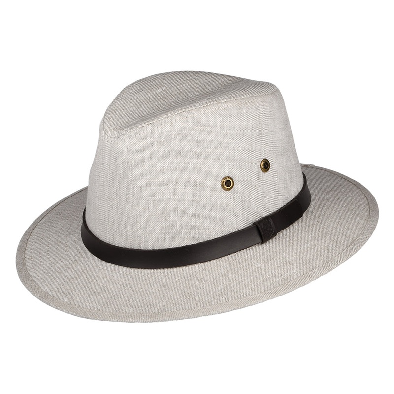 Failsworth Hats Irish Linen Safari Fedora Hat – Natural Mix S