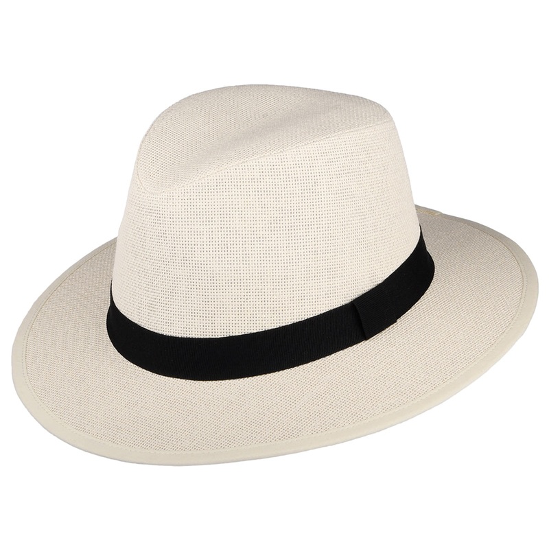 Failsworth Hats Toyo Straw Safari Fedora Hat – Natural S