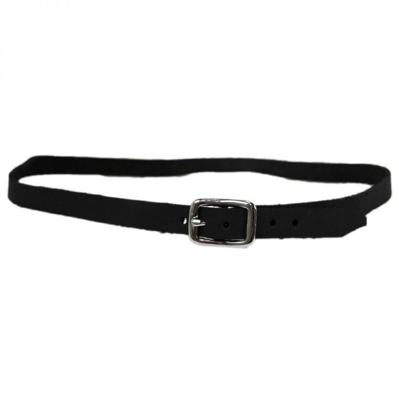 Leather Belt Hat Band BLACK ADJUSTABLE