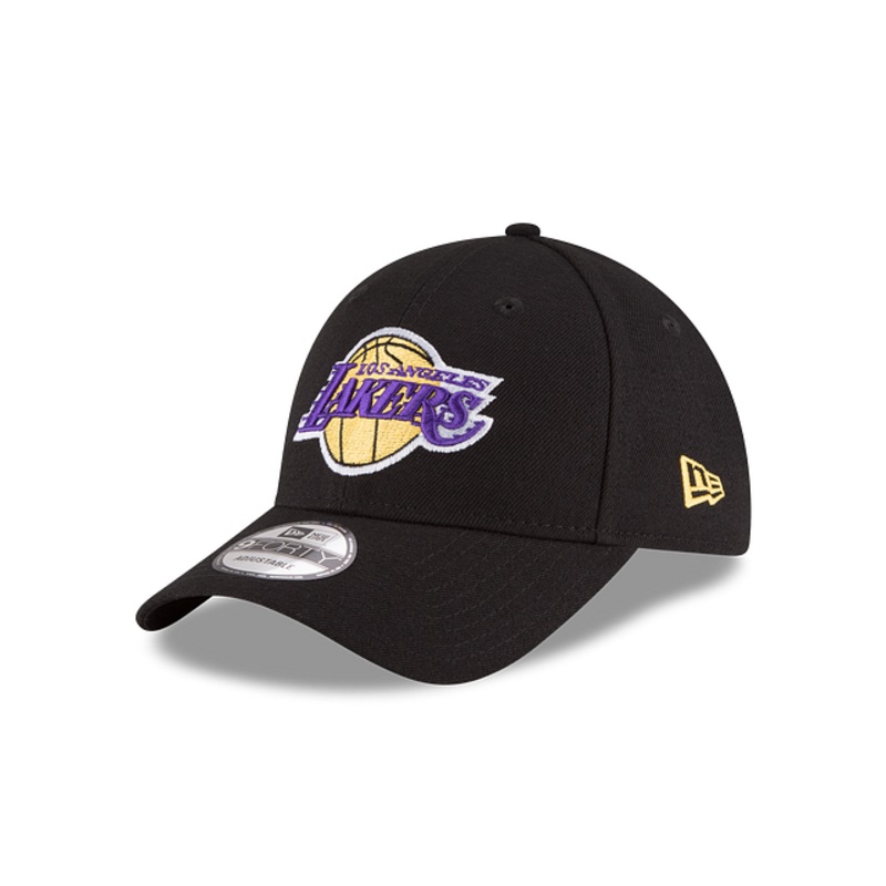 Los Angeles Lakers The League Black 9FORTY Adjustable Hat One Size