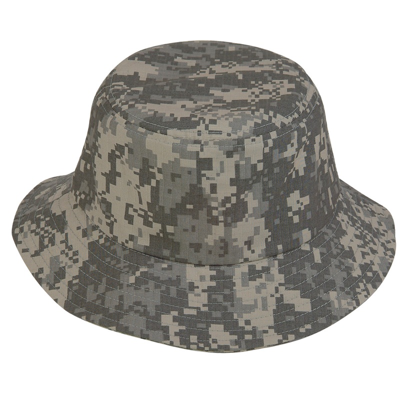 Nissun Pixel Camouflage Bucket Hat – CBKP Digital Gray Camo L