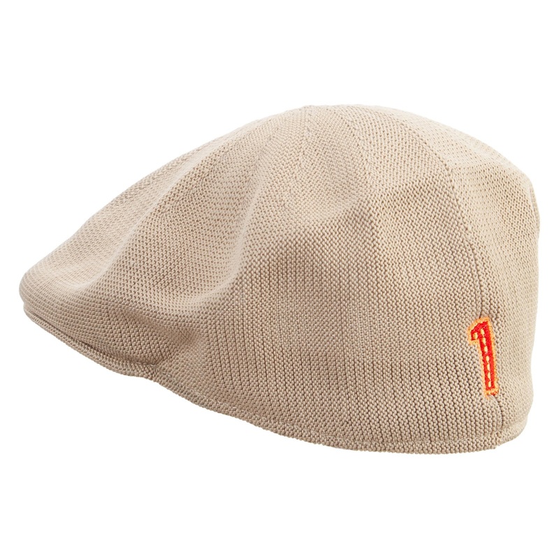 Number 1 Digit Embroidered Big Mesh Ivy Cap Khaki XL-2XL