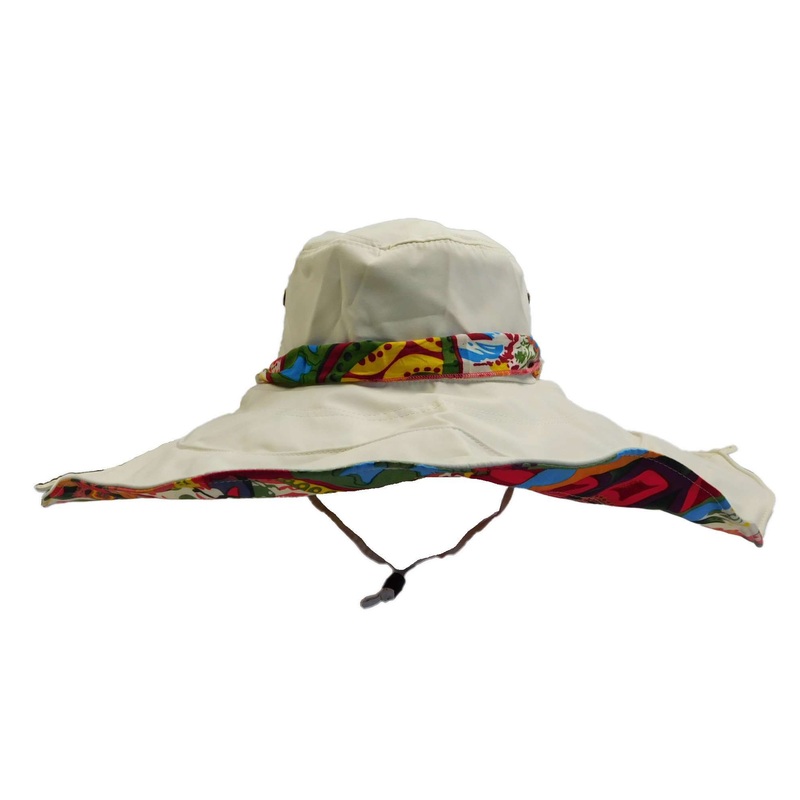 Sun Hat with Boho Lining Ivory