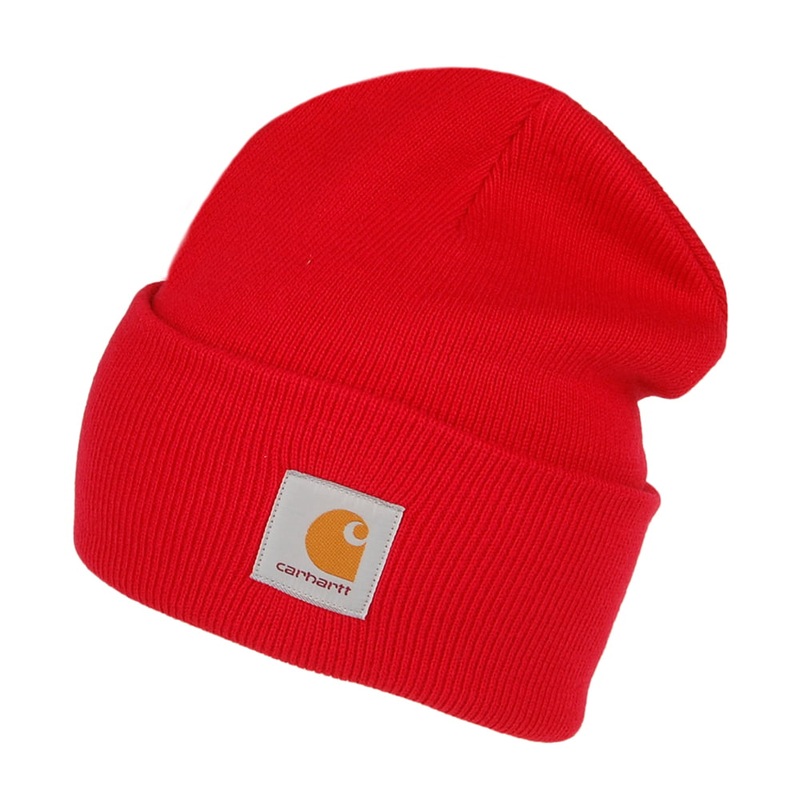 Carhartt WIP Hats Watch Cap Beanie Hat – Fire Engine Red 1-Size