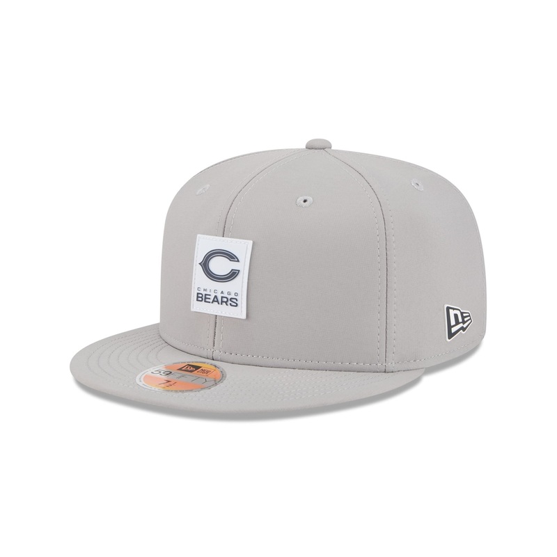 Chicago Bears 2025 Sideline Hot Weather Gray 59FIFTY Fitted Hat 7