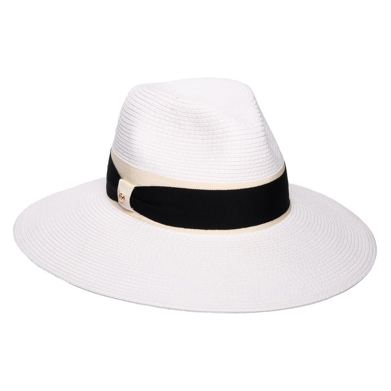 Failsworth Hats Positano Wide Brim Summer Fedora Hat – White 1-Size