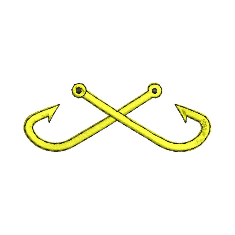 Fishing Crossed Fishhooks Default Title One Size