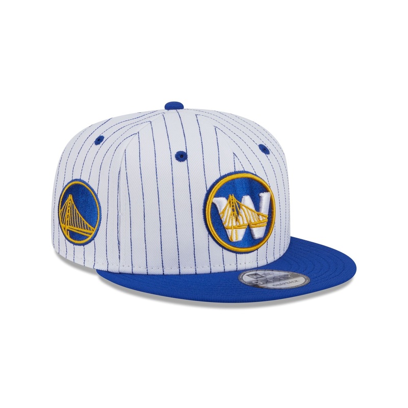 Golden State Warriors Deceptor Pinstripe 9FIFTY Snapback Hat One Size