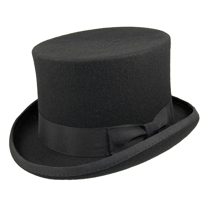 Jaxon & James Mid Crown Top Hat – Black S