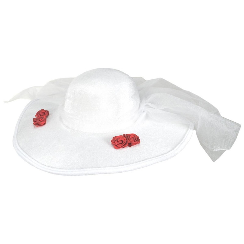 Mary Poppins Jolly Holiday Hat WHITE ONE SIZE FITS MOST