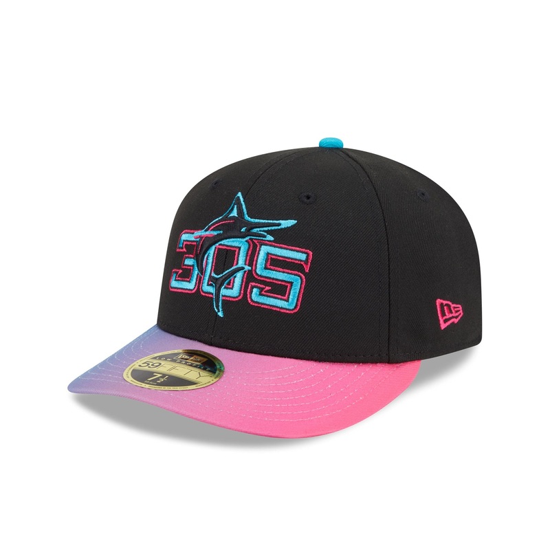 Miami Marlins City Connect Low Profile 59FIFTY Fitted Hat 7