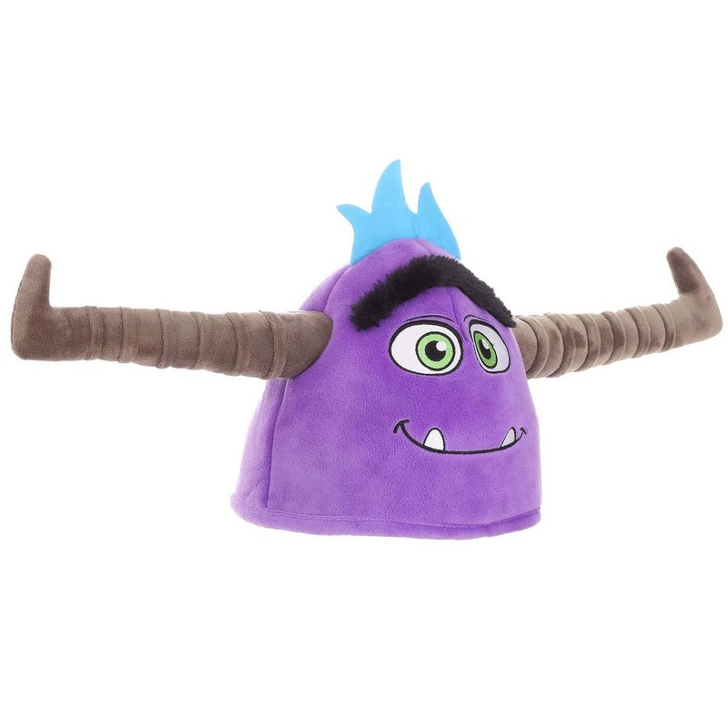 Monsters, Inc. Tylor Tuskmon Plush Hat PURPLE ONE SIZE FITS MOST