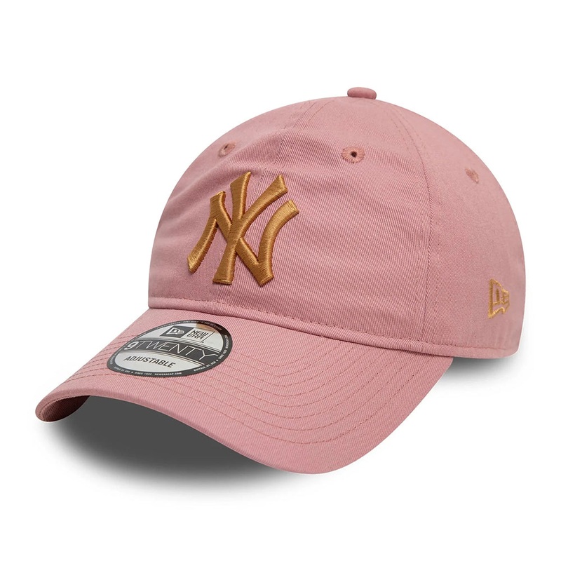 New Era 9TWENTY New York Yankees Baseball Cap – MLB League Essential – Dark Rose-Dark Sand Adjustable
