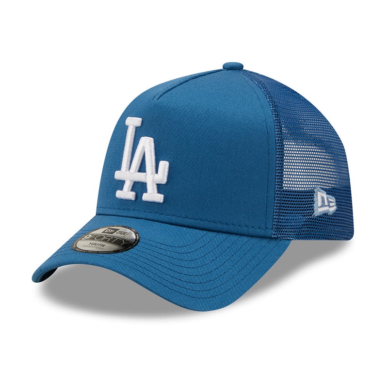 New Era Kids 9FORTY L.A. Dodgers A-Frame Trucker Cap – MLB Tonal Mesh – Blue CHILD ADJ.