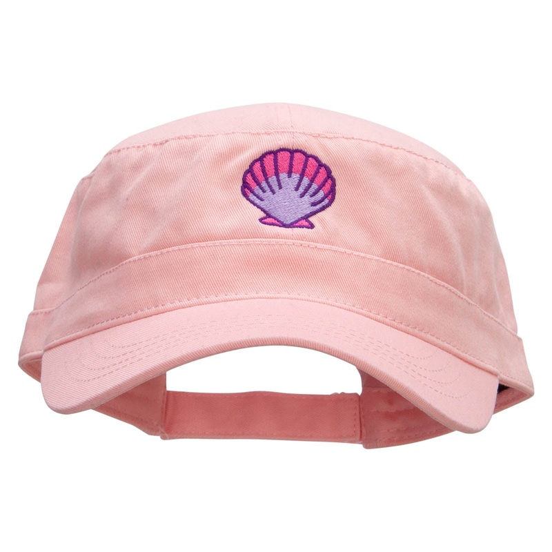 Purple Shell Garment Washed Adjustable Army Cap Pink One Size