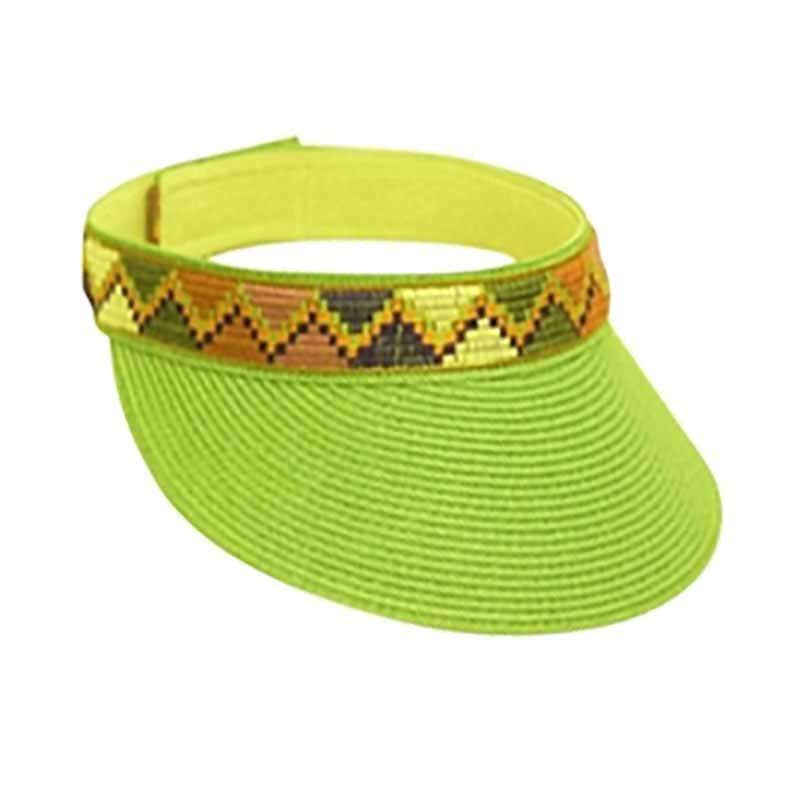 Southwestern Pattern Band Sun Visor Lime