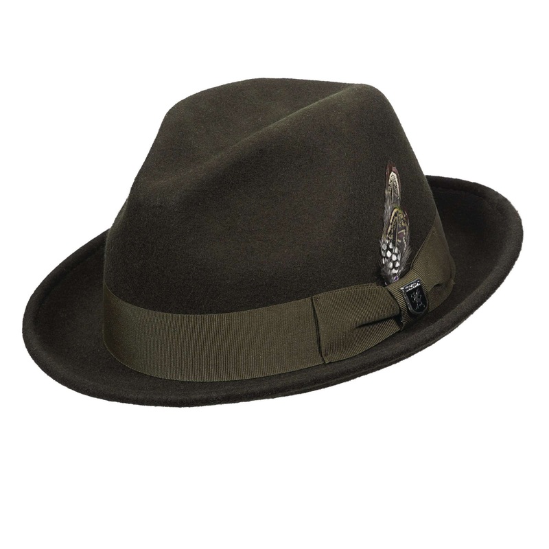 Stacy Adams Wool Fedora Hat Khaki M