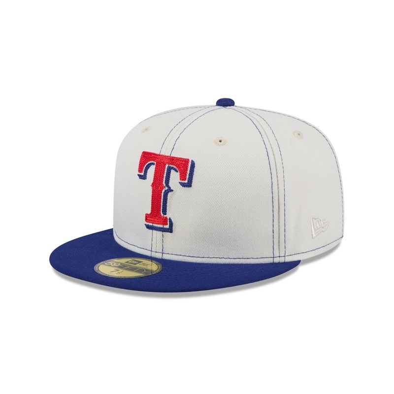 Texas Rangers Sandy Linen 59FIFTY Fitted Hat 7