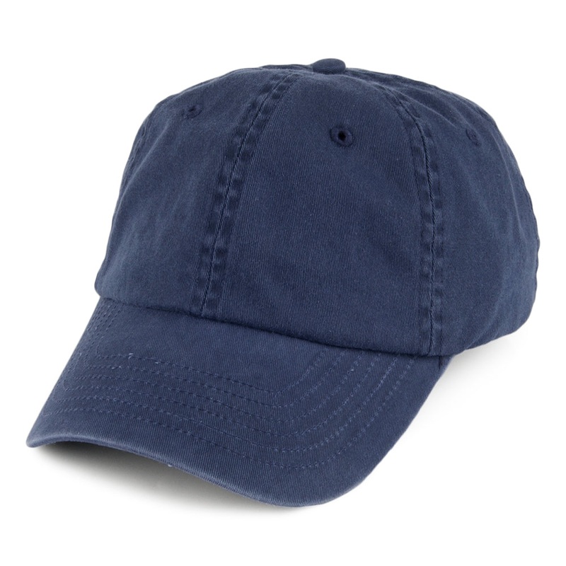 Vintage Cotton Baseball Cap – Navy Blue Adjustable