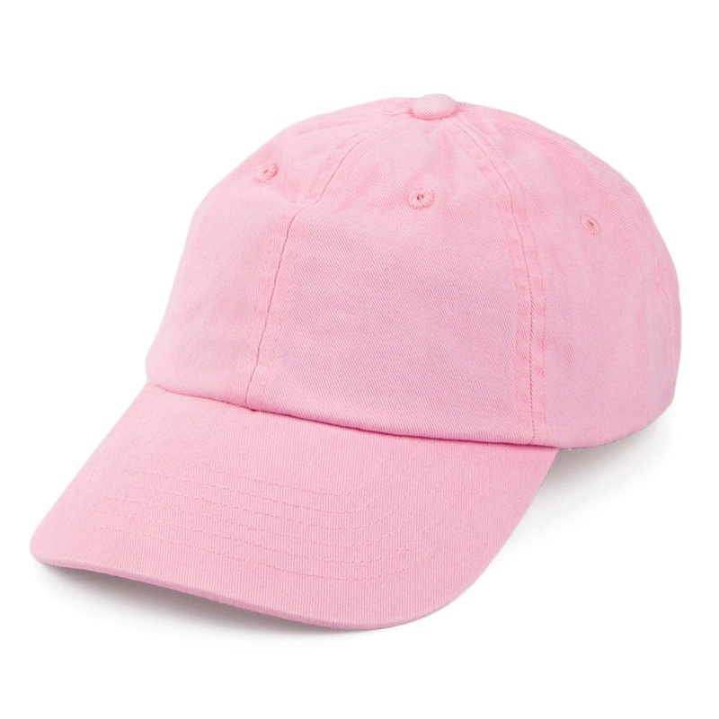 Washed Cotton Baseball Cap – Pink Adjustable
