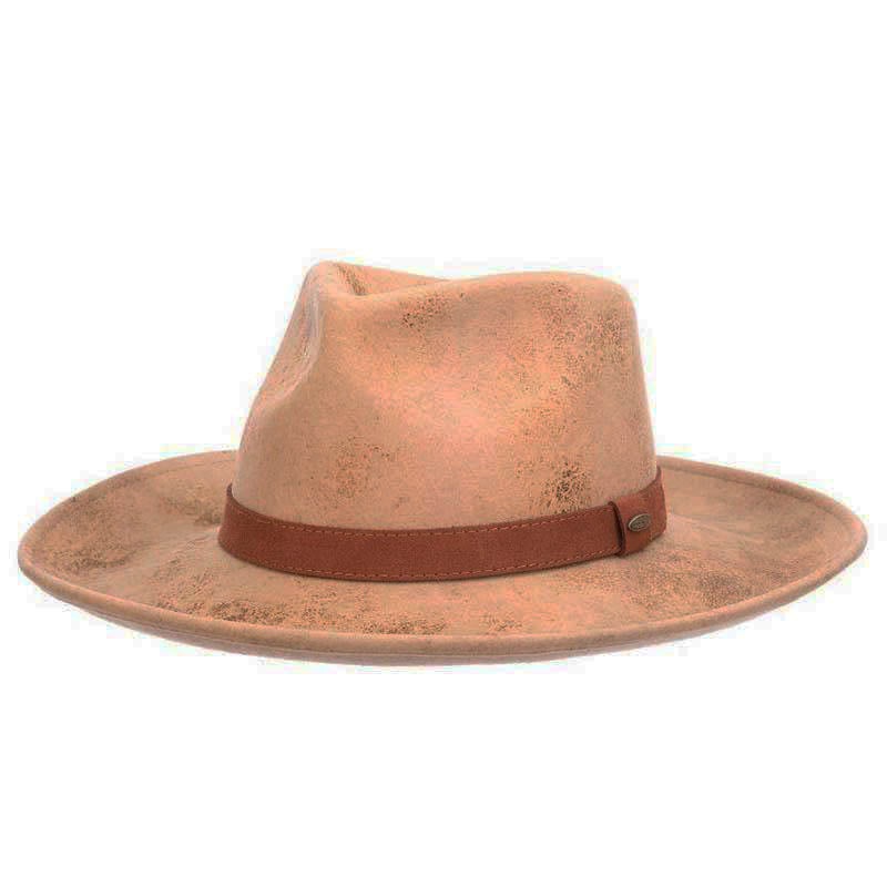 Arizona Distressed Wool Felt Safari Hat – Scala Hats Tan